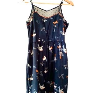 Bird Print Summer Dress